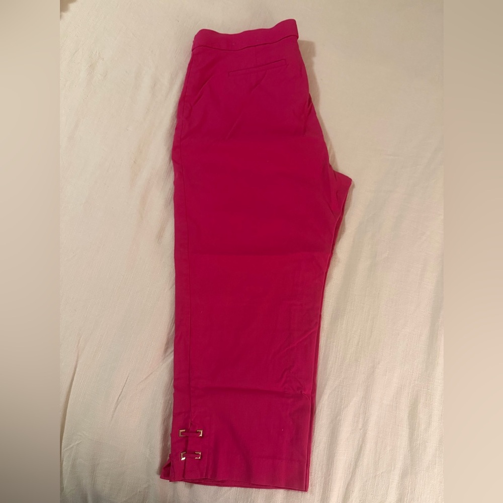 JM Collection Fuchsia Straight-Leg Pants